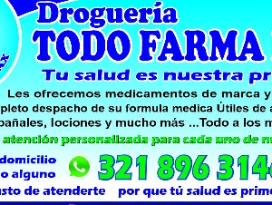 DROGUERÍA TODOFARMA MAX / DOMICILIOS AK