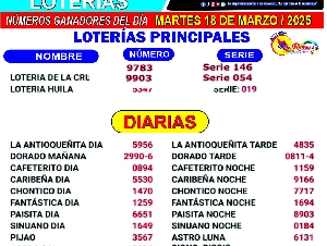 RESULTADOS DE LAS LOTERIAS