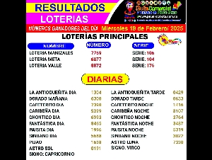 RESULTADOS DE LAS LOTERIAS DE COLOM /  AQUI .....