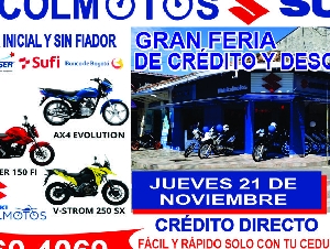 DISTRICOLMOTOS SUZUKI  GRAN FERIA DE CREDITO Y DESCUENTOS 