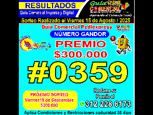 SORTEO APLICACIÓN  PREMIO GRATIS $200.000