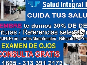 ÓPTICA SALUD INTEGRAL PREVENTIVA EN EL MES DE MAYO TE REGALAMOS EL 10% DE DESCUENTO